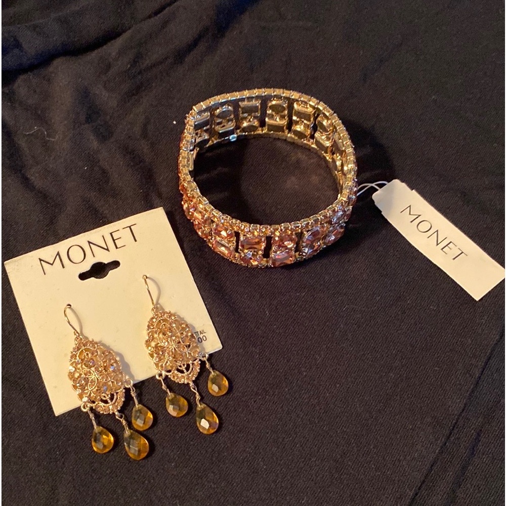 Monet bracelet and earrings set